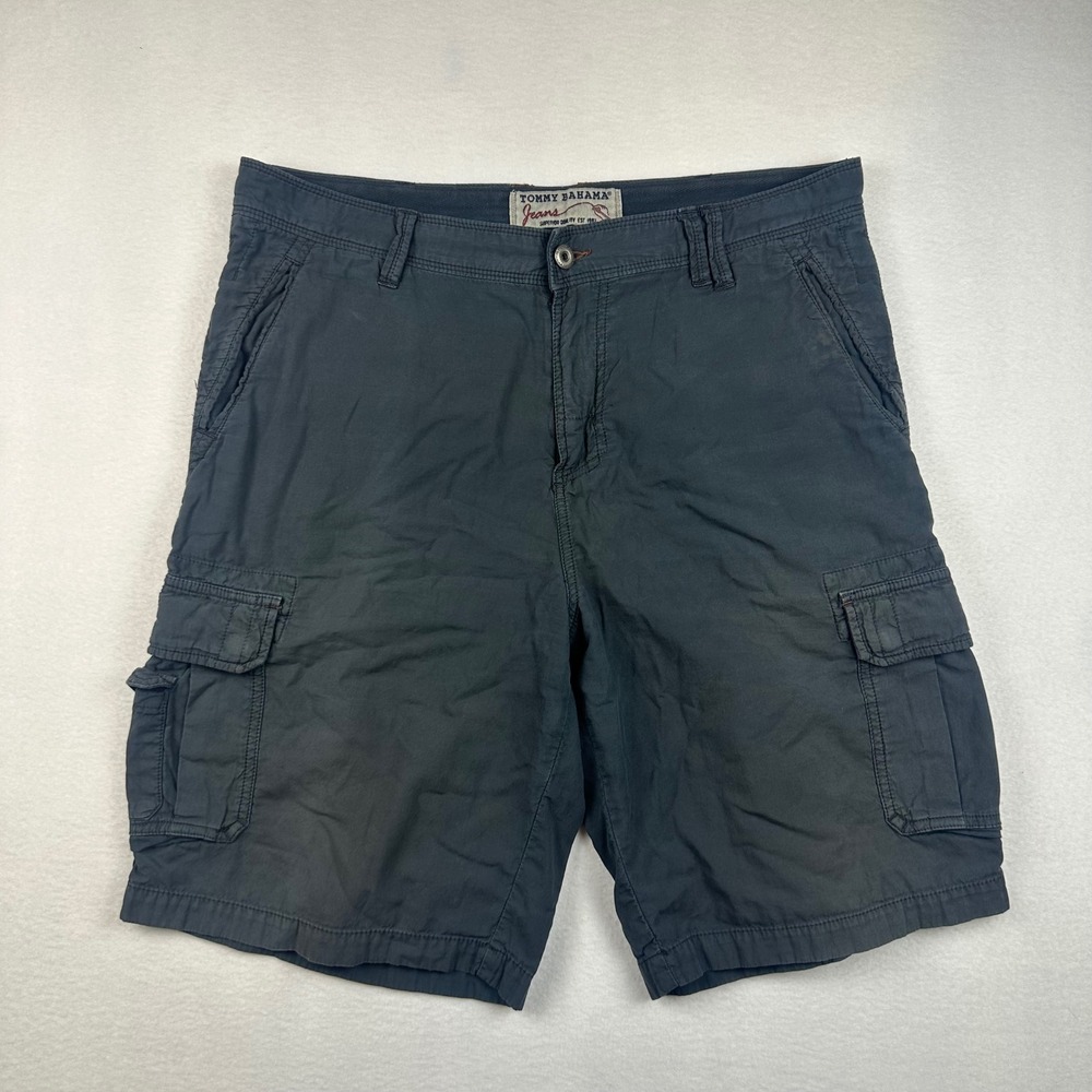 Tommy Bahama Cargo Shorts Mens 36 Black Cotton Casual Gorpcore Utility Outdoor